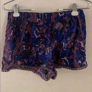 Mossimo Floral Blue and Purple Shorts